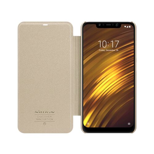 Чехол для Xiaomi Pocophone F1 Nillkin Sparkle Leather (Gold/Золотой) - 2