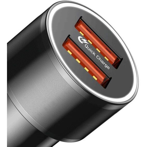Автомобильное ЗУ Baseus Screw Dual-USB Quick Charge Car Charger 36W CAXLD-B01 (Black/Черный) : характеристики и инструкции - 3
