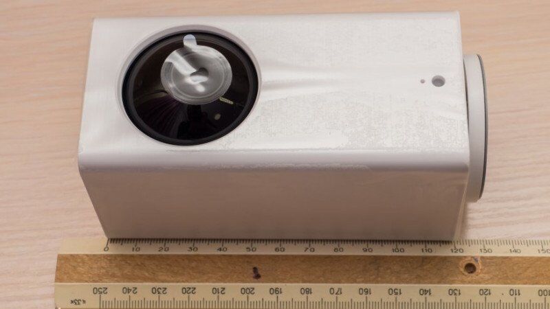 измерение камеры Xiaomi Dafang Generous с линейкой в длину по сантиметрам