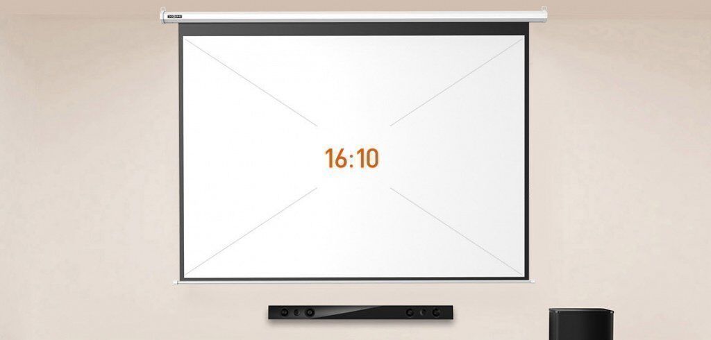Экран для проектора электрический настенный XGIMI 100" 16:10 Electric White Plastic Curtain (Upgraded version)
