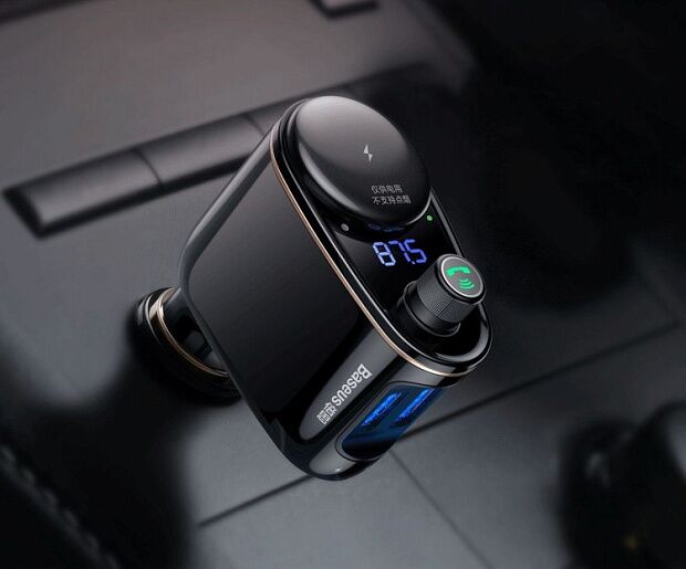 Автомобильный FM-трансмиттер Baseus Locomotive Bluetooth MP3 Vehicle Charger CCALL-RH01 (Black/Черный) : отзывы и обзоры - 4