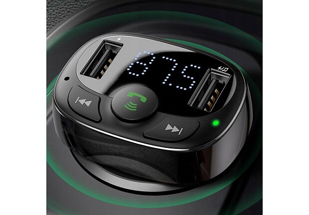 Автомобильный FM-трансмиттер Baseus S-09A Bluetooth MP3 Car Charger Standard Edition CCTM-01 (Black/Черный) : характеристики и инструкции - 4