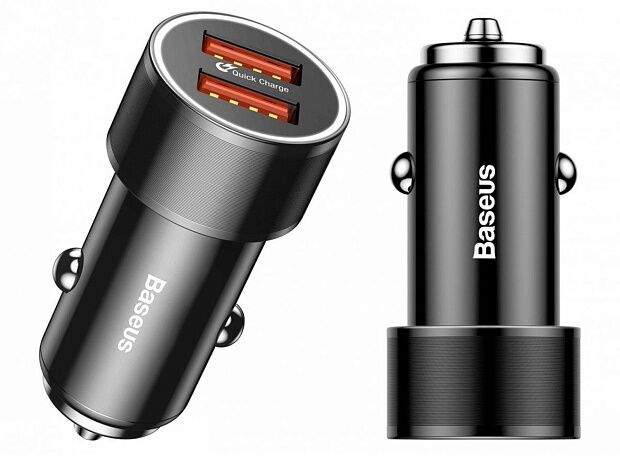 Автомобильное ЗУ Baseus Screw Dual-USB Quick Charge Car Charger 36W CAXLD-B01 (Black/Черный) : характеристики и инструкции - 5