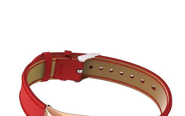 Ремешок кожаный для Xiaomi Mi Band 3 Leather Strap (Red/Красный) - 3