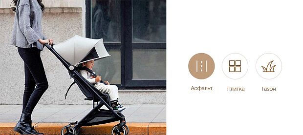 Детская складная коляска Xiaomi Mi Bunny Folding Stroller (Grey/Серый) - 6
