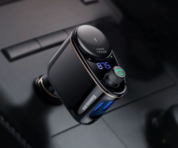 Fm-трансмиттер Baseus Locomotive Bluetooth MP3 Vehicle Charger CCALL-RH01 (Black/Черный)