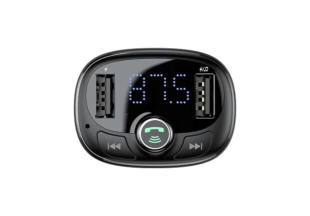Автомобильный FM-трансмиттер Baseus Typed Bluetooth MP3 Car Charger Tarnish CCALL-TM01 (Black/Черный) : отзывы и обзоры - 2
