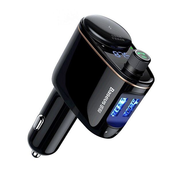 Автомобильный FM-трансмиттер Baseus Locomotive Bluetooth MP3 Vehicle Charger CCALL-RH01 (Black/Черный) : отзывы и обзоры - 3