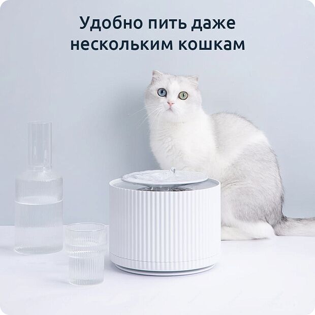 Дозатор воды для животных Furrytail Smart Cat Water Dispenser (White/Белый) - 5