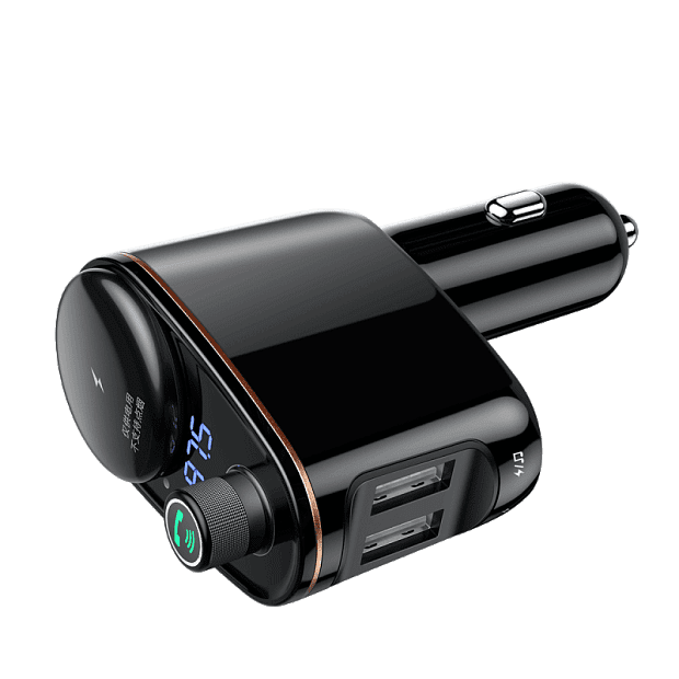 Автомобильные ЗУ Baseus Locomotive Bluetooth MP3 Vehicle Charger (Black/Черный) - 2