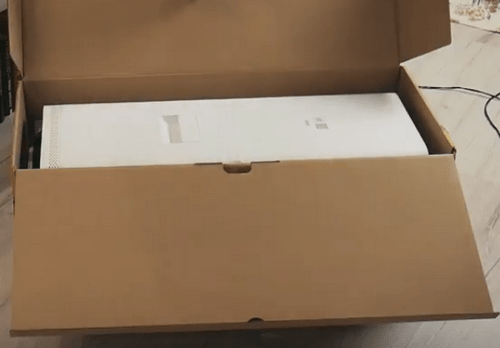 Упаковка очистителя воздуха Xiaomi Mi Air Purifier Pro Очиститель воздуха Xiaomi Mi Air Purifier Pro в коробке