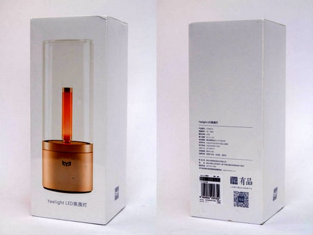 Коробка Xiaomi Yeelight Candela Вид на упаковку Xiaomi Yeelight Candela