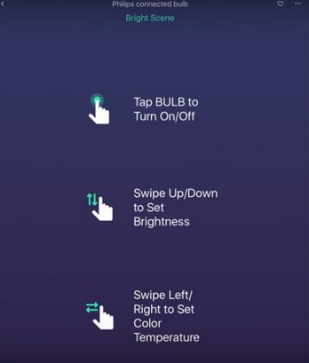 Управление Xiaomi Philips LED Bulb через Mi Home Меню приложения Mi Home для управления Xiaomi Philips LED Bulb
